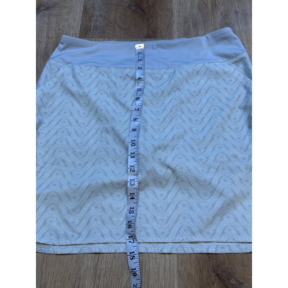 Patagonia Lined Skort With Dotted Wave Pattern In Cream & White M - Picture 4 of 8